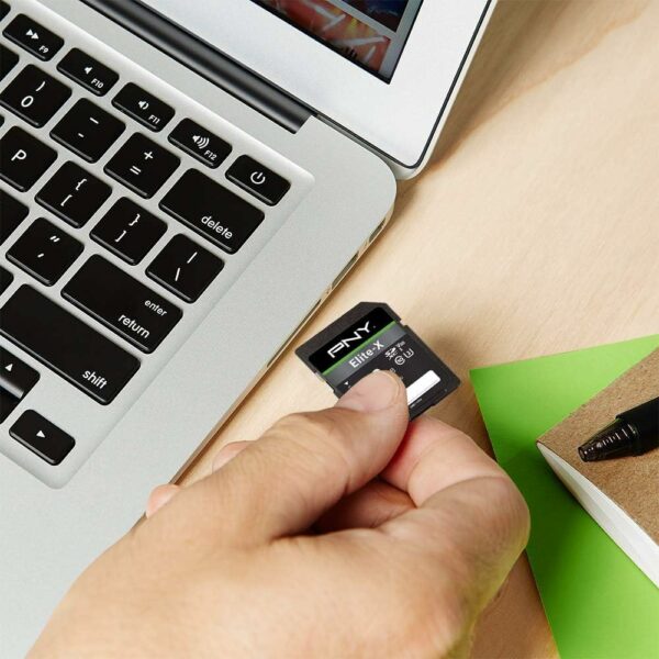 PNY Elite-X SDXC Card 128GB Class 10 UHS-I U3 100MB/s – Image 2