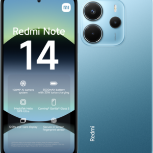 Xiaomi Redmi Note 14 4G Dual SIM 6GB RAM 128GB ocean bleu