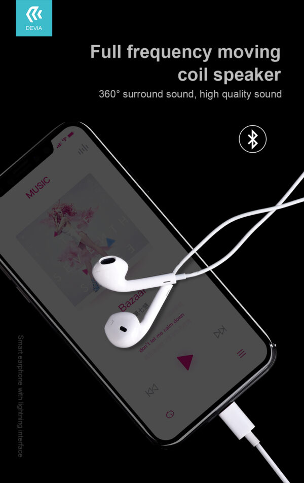 Écouteurs pour iPhone Blanc Bluetooth D-power K6053 – Image 3