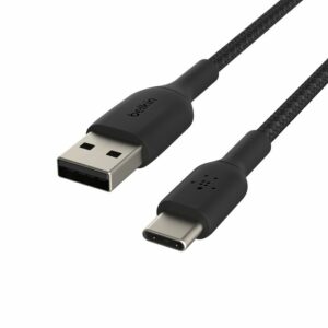 Belkin BoostCharge câble USB-C à gaine tressée, câble de recharge USB-C vers USB-A