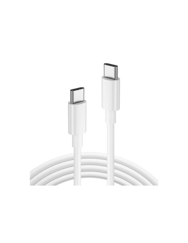Câble de chargement USB-C vers USB-C 1 m, blanc – Image 2