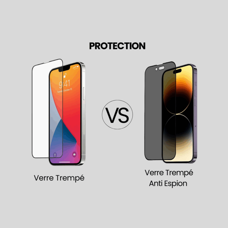 Verre trempé classique vs Verre trempé anti-espions